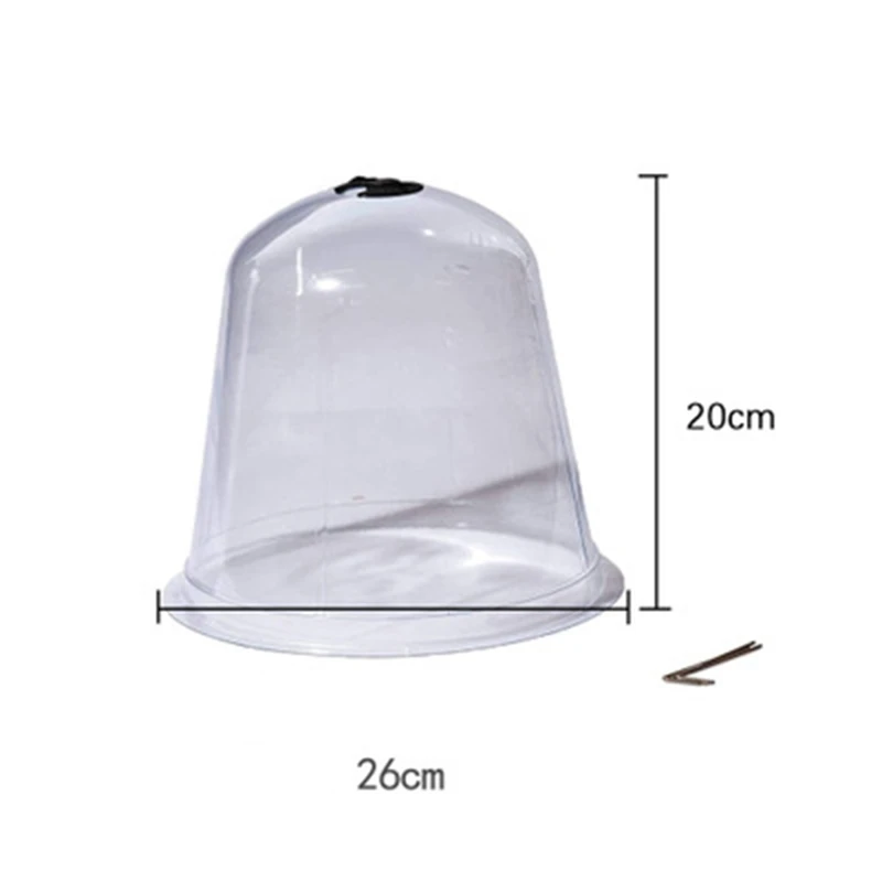 

6 Packs Garden Cloche Dome Plant Bell Protector Cover with 18 Pcs Ground Securing Pegs for Frost Freeze Plant Protection