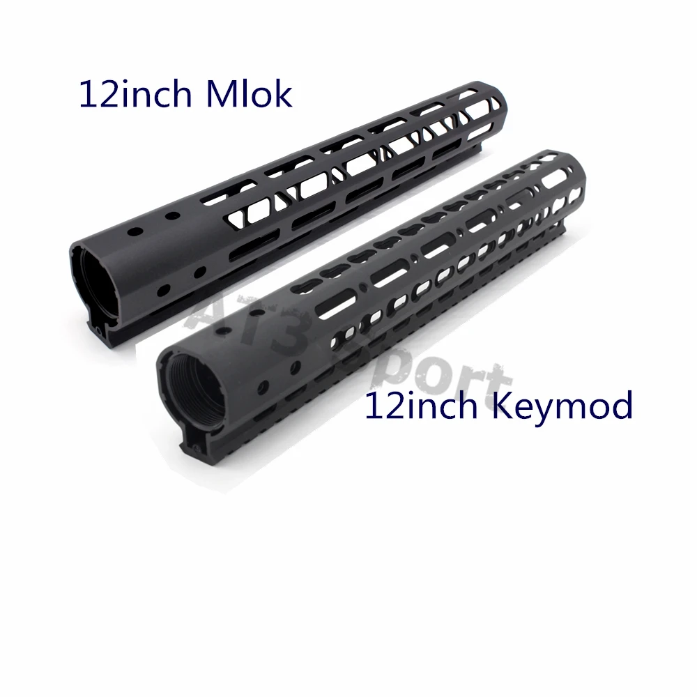 12 дюймовый бесплатный поплавок Keymod /Mlok Handguard сверхлегкий дизайн монолитный