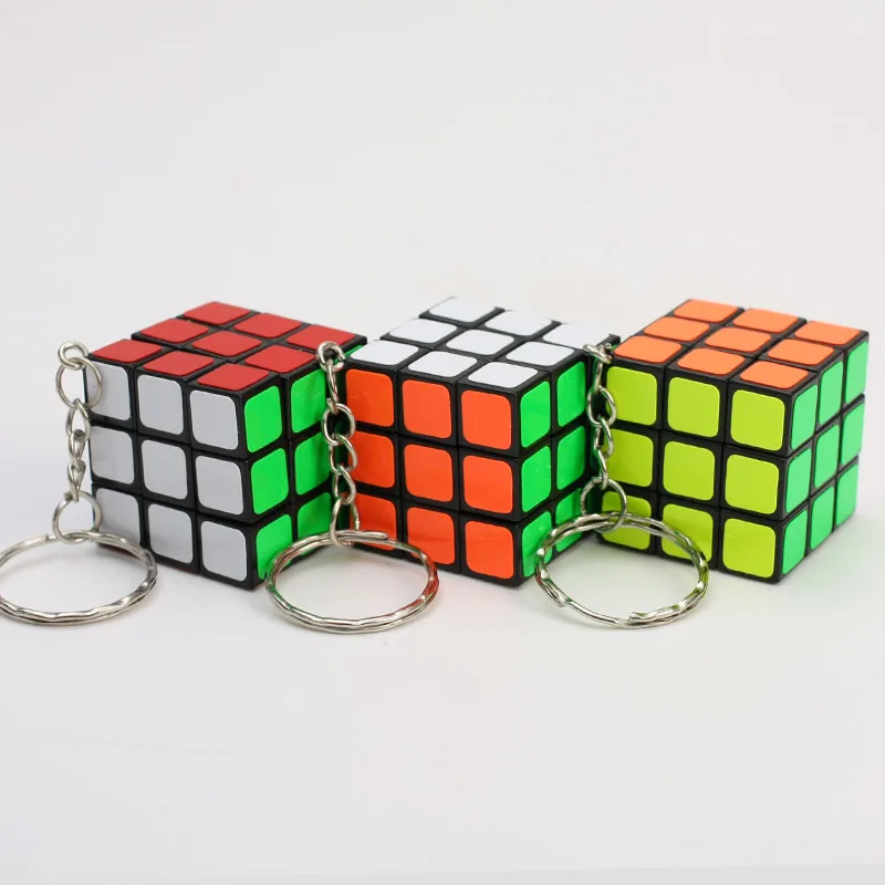 Zcube брелок Mini 3x3x3 волшебный куб головоломка Teaser кубик без клея скорость