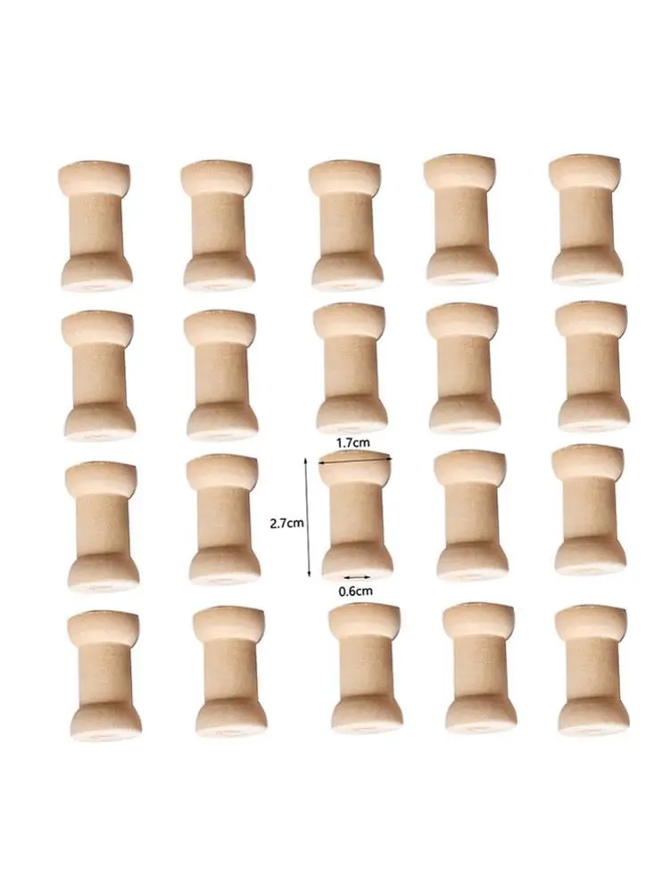 Пустотелые деревянные катушки 20 шт. органайзер для шитья лент шпагата