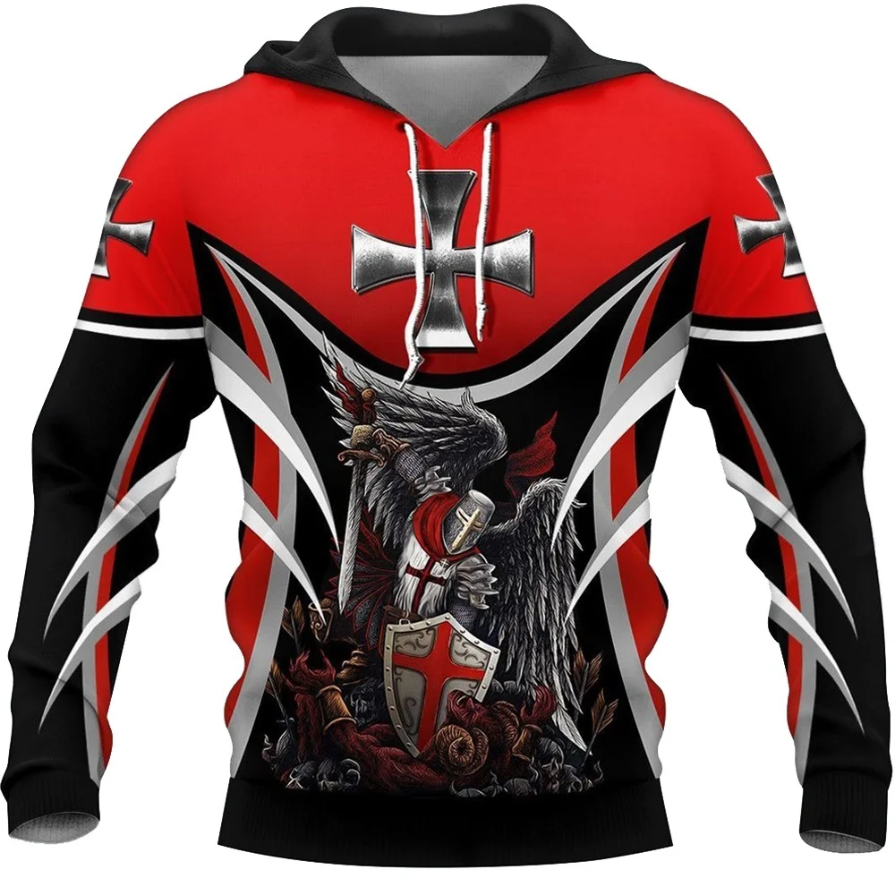 

CLOOCL Popular Knights Templar Hoodie 3D Printed Harajuku Long Sleeve Hooded Streetwear Casual Pullover Cosplay Clothing Hoodie