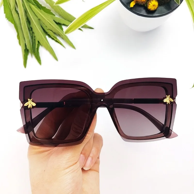 

2020 New Bee Luxury Square Polarized Sunglasses Women Men Vintage Brand Designer Oversized Sun Glasses Shades For Female Uv400