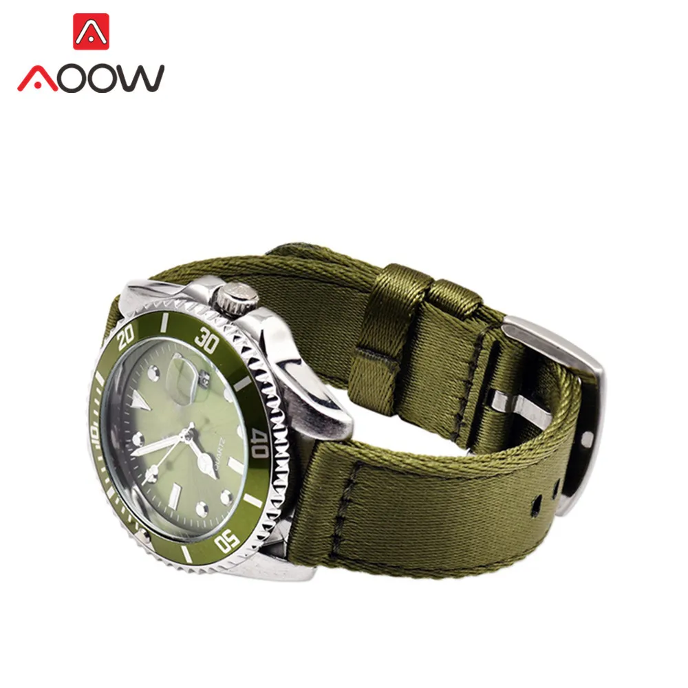 Нейлоновый ремешок 18 мм 20 мм 22 мм 24 мм для samsung Galaxy Watch Active2 40 мм 44 мм gear S2 Active2 huawei холст ремешок для часов браслет