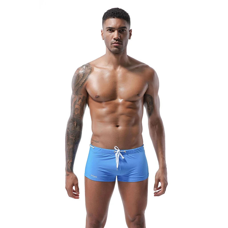

Мужские купальники с низкой талией 2020, однотонная мужская пляжная одежда, Быстросохнущий купальник, модные плавки, сексуальные короткие сп...