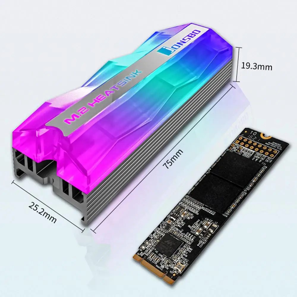 Jonsbo M.2-2 красочное освещение M.2 2280 радиатор SSD твердотельный жесткий диск