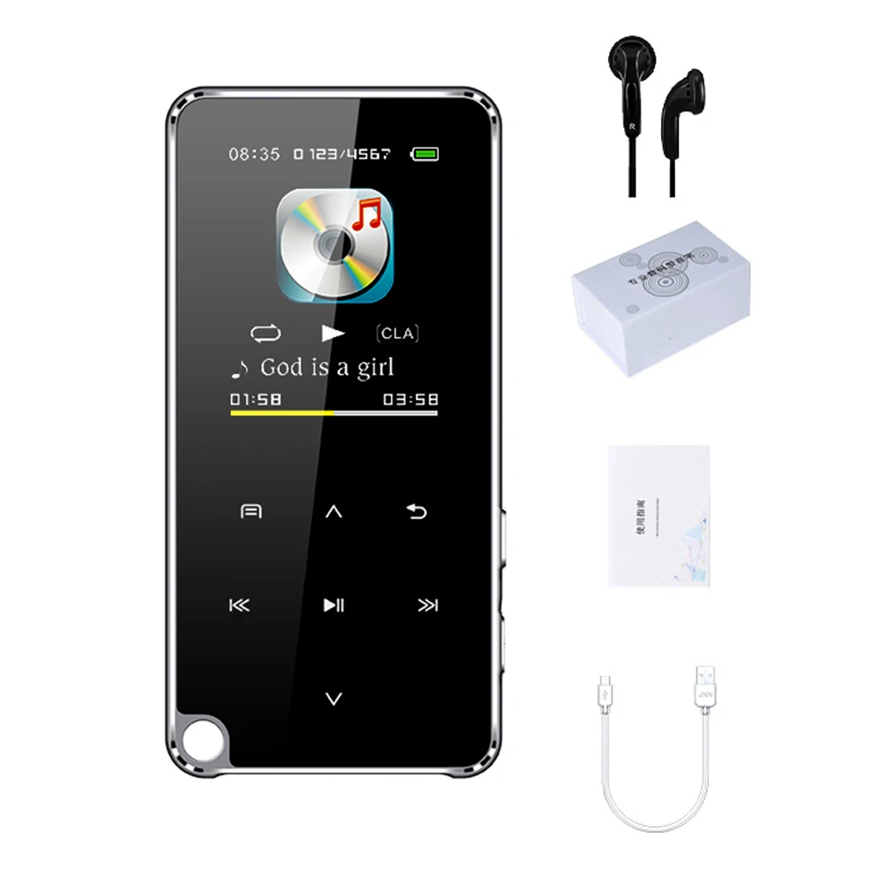 

M25 MP3 Player with Bluetooth Speaker 4G/8G/16G/32G Memory HiFi Sound 3.5MM USB 2.0 WAV Format Mini Portable Personal Stereo