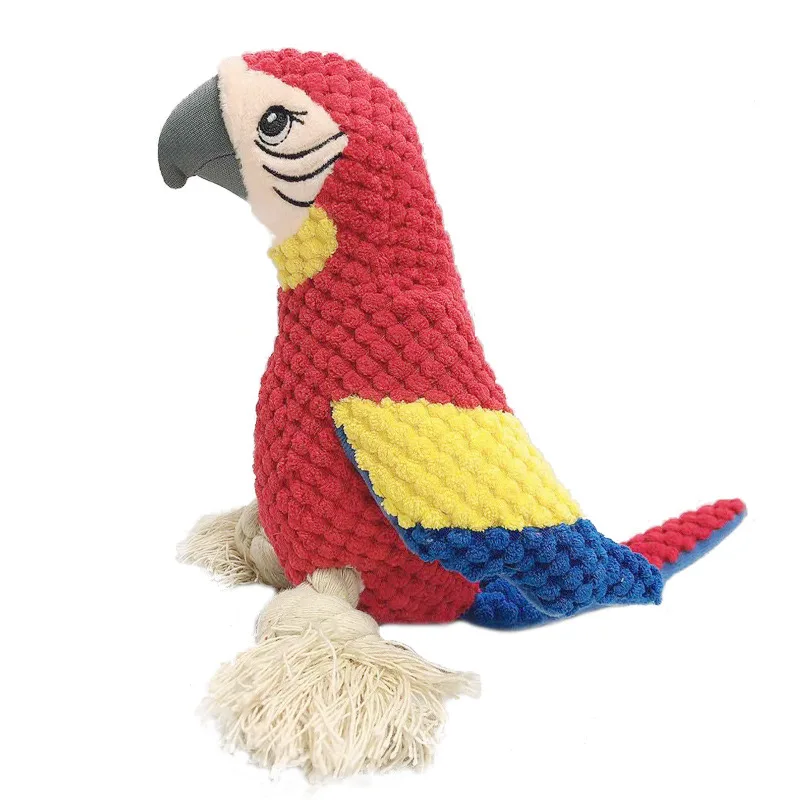 Пищащий Забавный попугай игрушки в форме животных подарок жевательная игрушка
