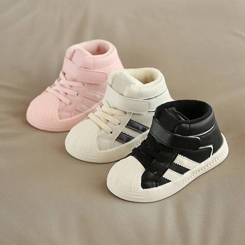 

Новинка Зима 2021 детская спортивная обувь для девочек зимняя мягкая Толстая хлопковая обувь на флисовой подкладке для девочек