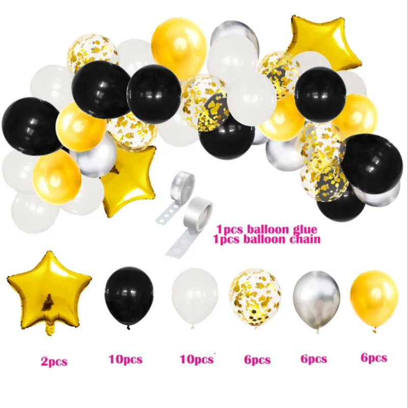 

42-Piece Christmas Halloween Sequined Balloon Set Combination Birthday Party Wedding dDecoration