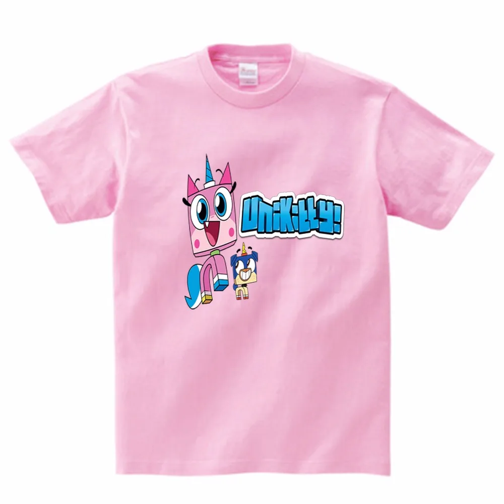 

Children T-Shirt Unikitty Tops Girl Boy Tshirt Summer Style Graphic Tee Harajuku Casual Summer T Shirts Kids Short Sleeve MJ