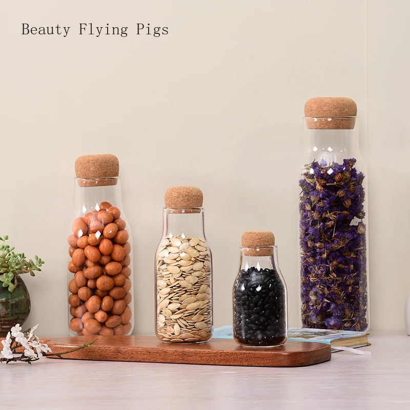 Прямой маркетинг Новая креативная стеклянная бутылка с пробкой запечатанные