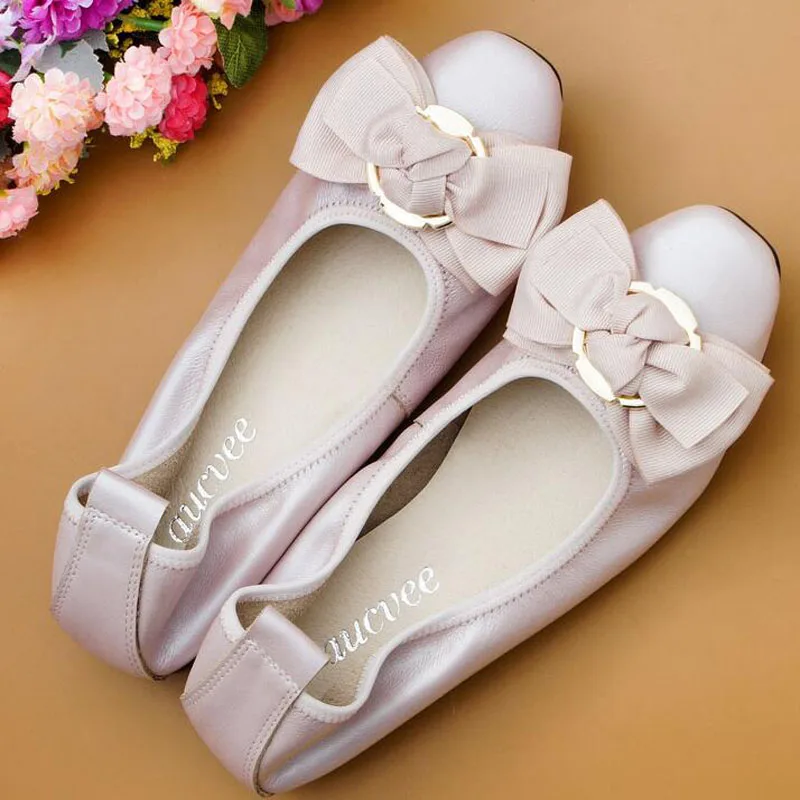 Женские лоферы на плоской подошве Повседневные балетки из натуральной кожи без