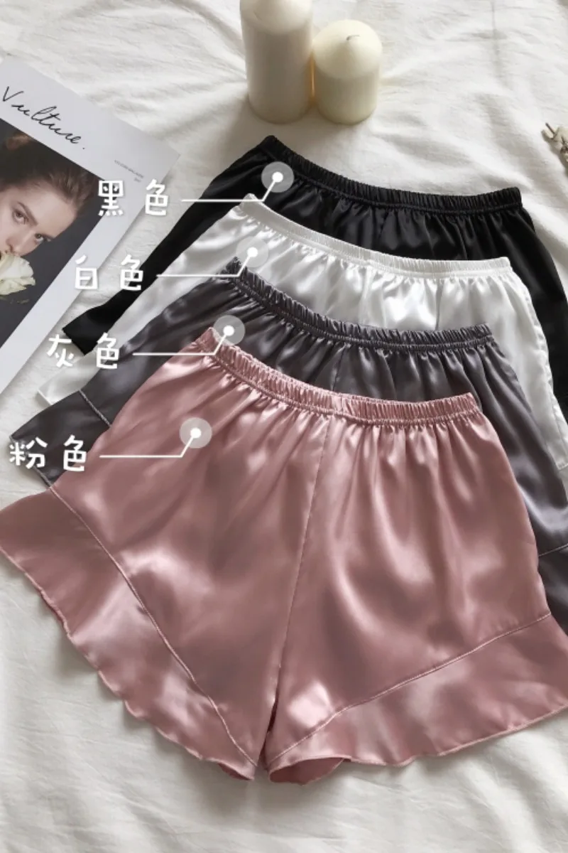 2020 летние новые молодежные Популярные тонкие шорты с имитацией сатина модные