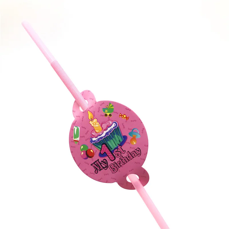 

30Pcs/60Pcs Disney My First Birthday Party Supplies Set Party Paper Straws Plates Cups Disney Birthday Party Decorations Set