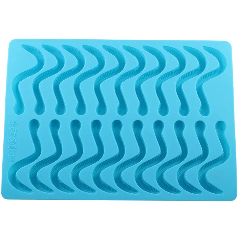 Силиконовая форма для шоколада с клейкими червями 20 полостей сахара конфет желе