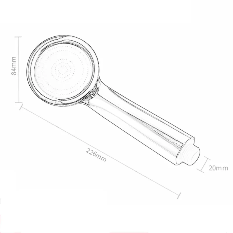 

1 Pcs Pressurized Nozzle Shower Head ABS Bathroom Accessories High Pressure Water Saving Rainfall Chrome Shower Showerhead