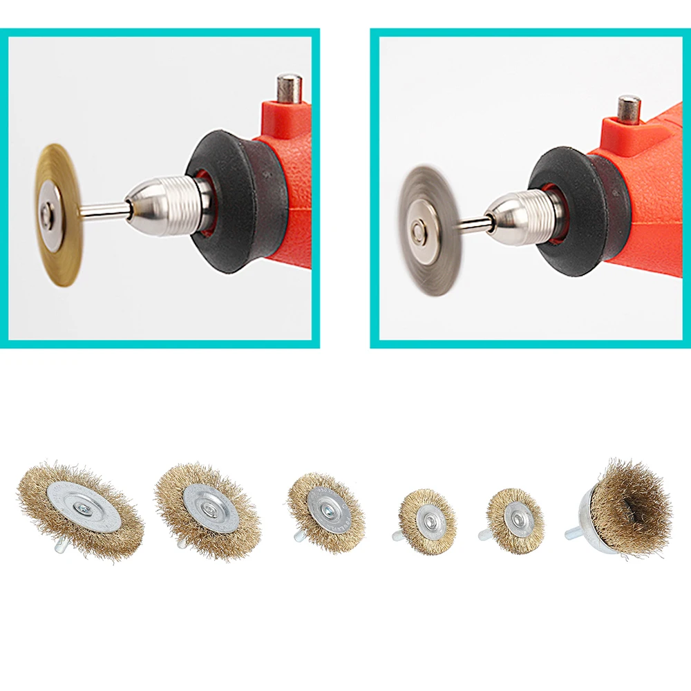 6 шт гофрированные проволочные чашки колеса набор кистей грубая гофрированная