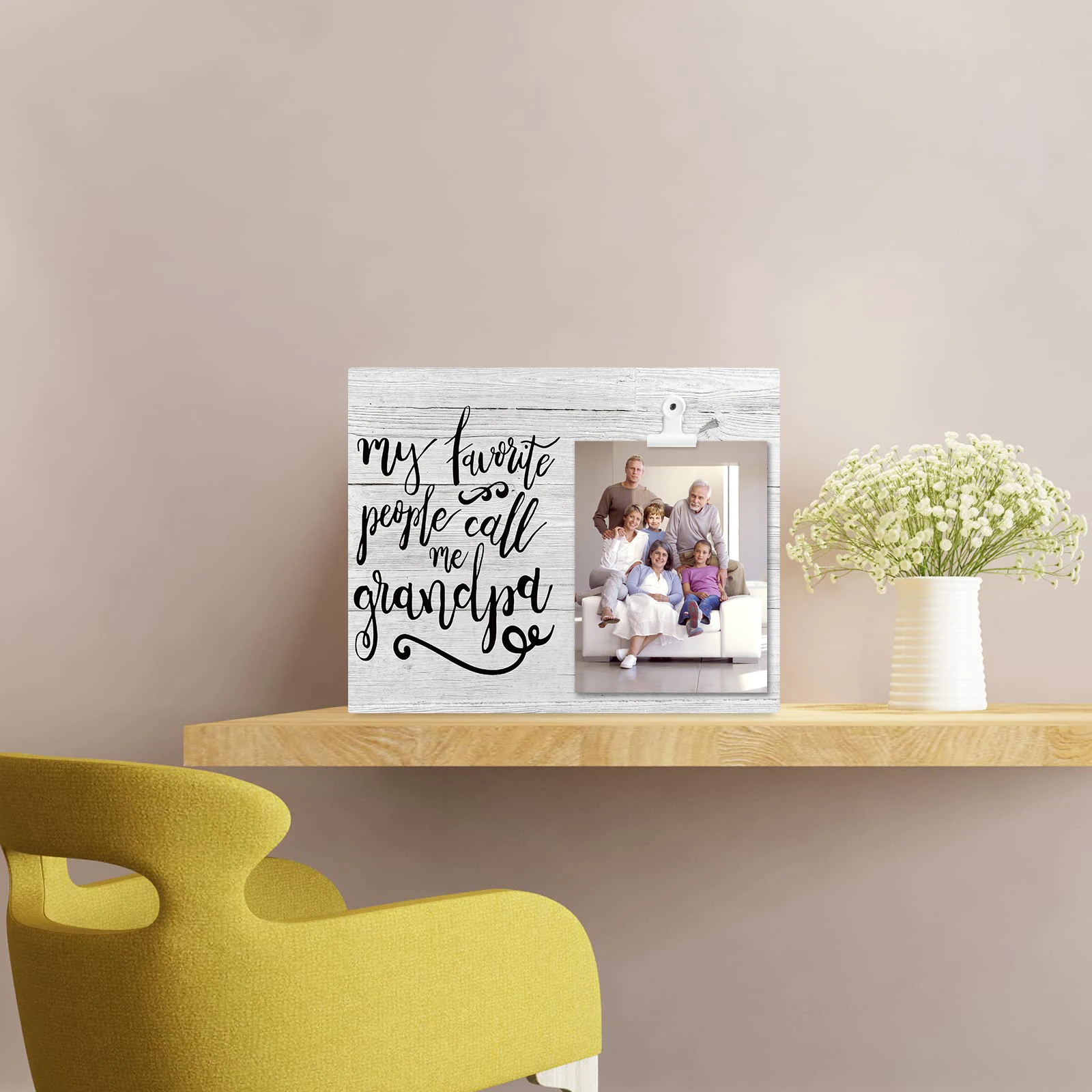 

Wood Photo Frame Home Decor Unique Gifts for Grandpa Photo Display Stand Desktop Ornament Wooden Photo Frames Wood Crafts
