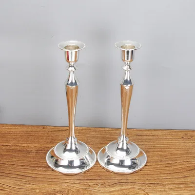 

H25cm one pair Metal Cylinder bronze vintage lanterns pillar candle holder for home decoration gift lighthouse decorations 2005c