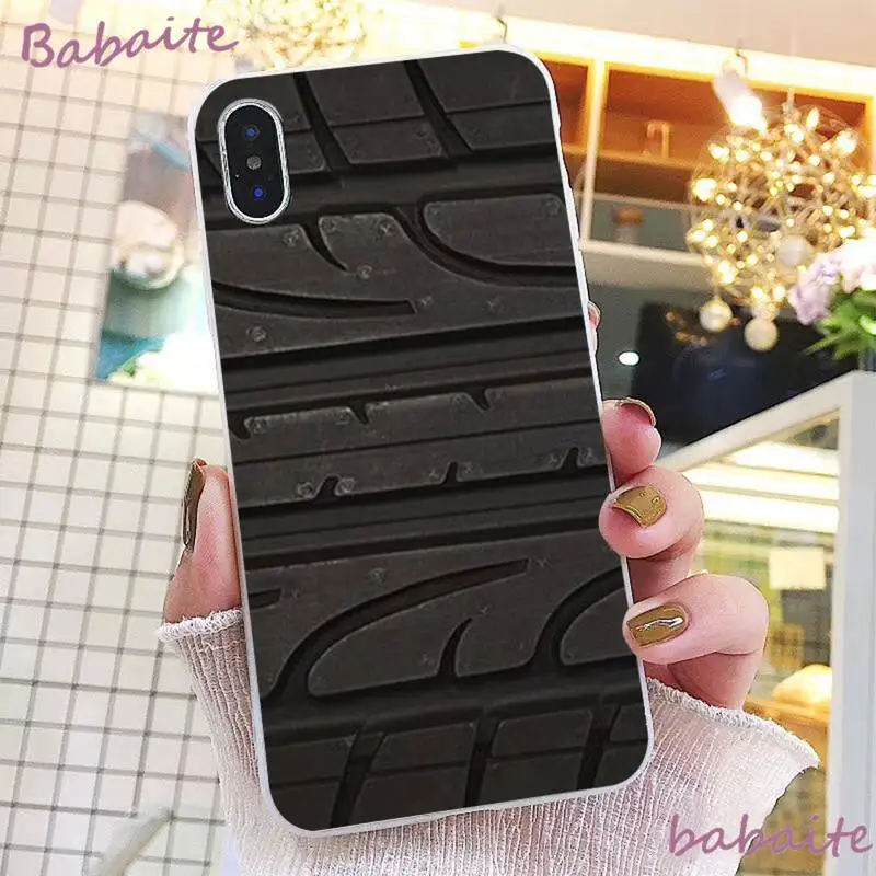 

Babaite Black Tire Tyre Tread Texture Customer Phone Case for iPhone 8 7 6 6S Plus X XS MAX 5 5S SE XR 11 11pro promax