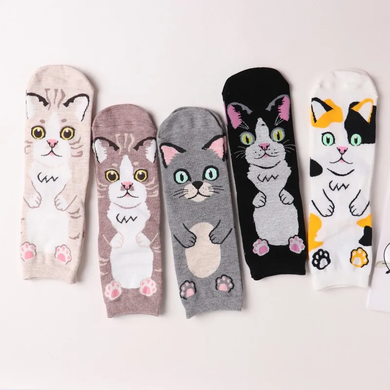 

10pair/lot Antumn Winter Cotton Women Short Socks Fashion Breathable Gilrs Cute Cartoon Socks Comfortable Casual Socks Female
