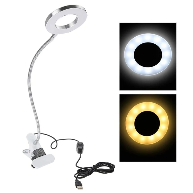 Светодиодная лампа для макияжа и татуировок с кронштейном салонная Настольная