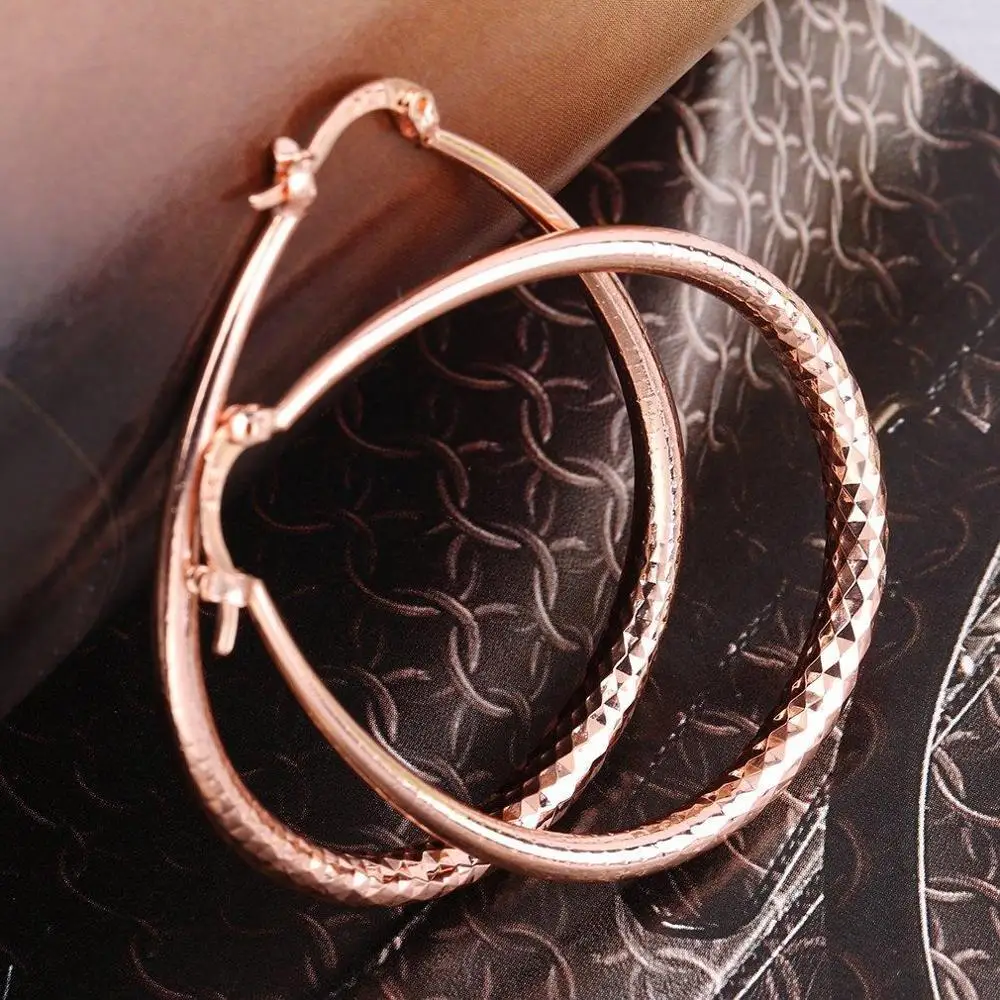 1 пара Новый список минималистичные большие серьги-кольца для женщин круглые