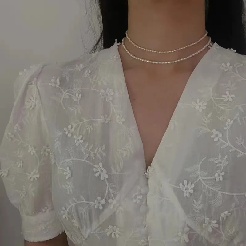 Цепочка-чокер с натуральным жемчугом 14K NVD | Украшения и аксессуары