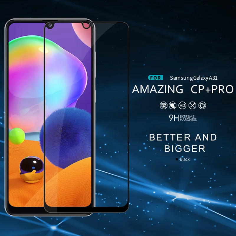 Закаленное стекло Nillkin CP + Pro для Samsung Galaxy A31 защитный олеофобный клей на весь экран
