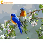 CHENISTORY, птицы, влюбленные, Diy Цифровая фотография, Акриловая картина, ручная роспись, уникальное свадебное украшение 40x50 см