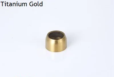 2 шт. Titianium золото розовое золото 304 нержавеющая сталь держатель для петель кронштейн гардеробная планка стены 25 мм труба высокого шара скрывает - Цвет: Titanium Gold Ball