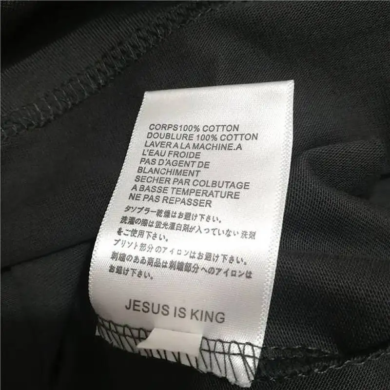 19ss новый и надписью jesus is футболка king для мужчин женщин 100% хлопок высокого качества футболки различных