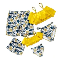 2021 father and son swimming trunks women or girl bikini set mommy and me swimsuit matching family outfits