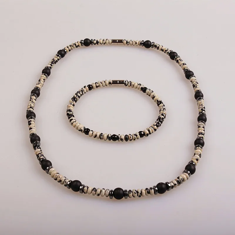 Бусы из натурального камня 4 мм и магнитное ожерелье для серферов унисекс