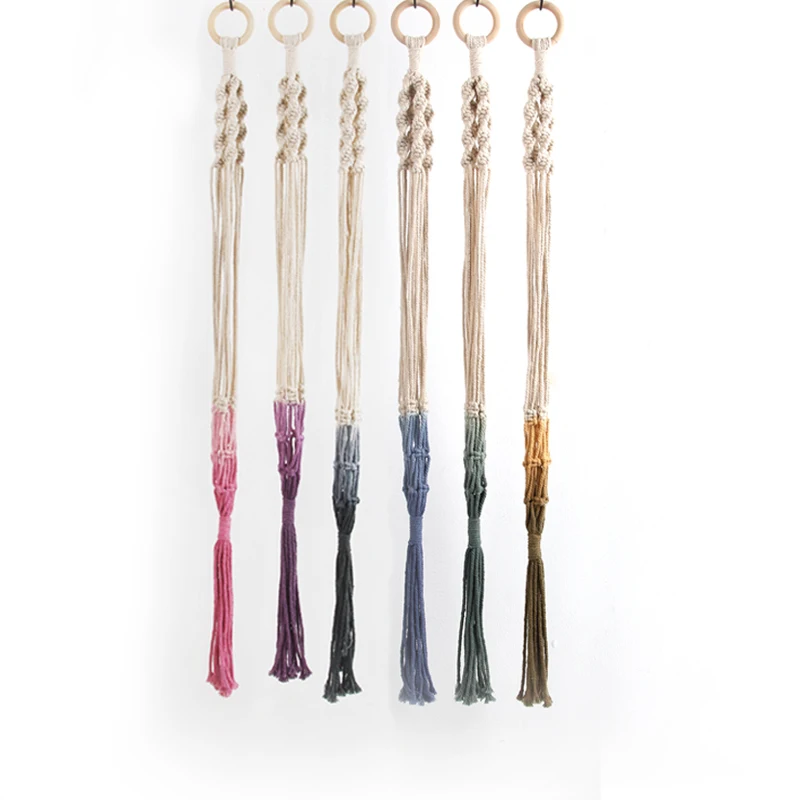 Подвесной Плантатор макраме с узелком 80 см хлопковый льняной цветочный горшок