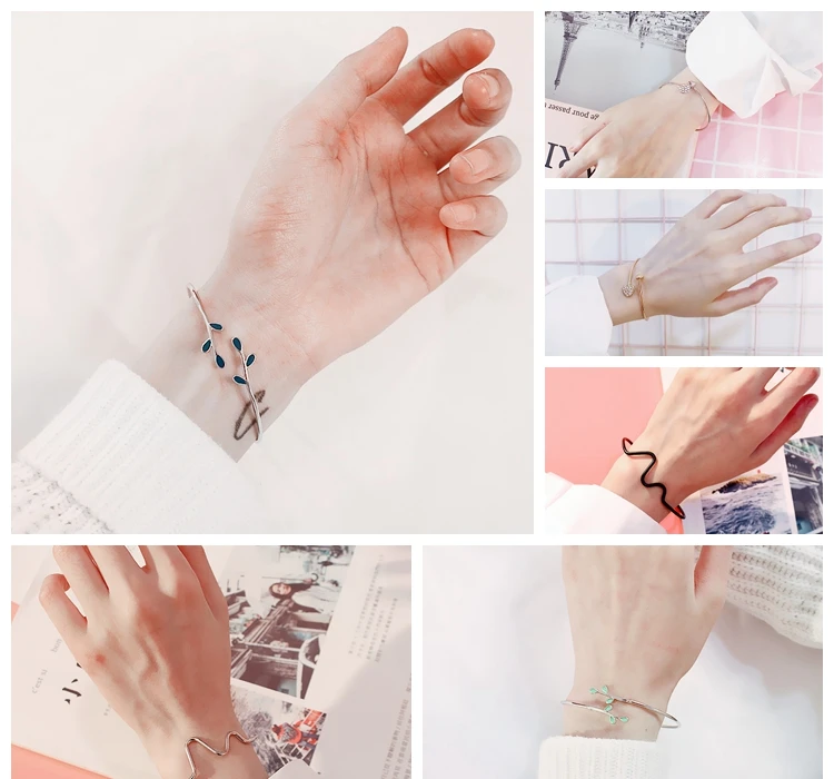 2020 Модный высококачественный браслет из розового золота с полым сердцем