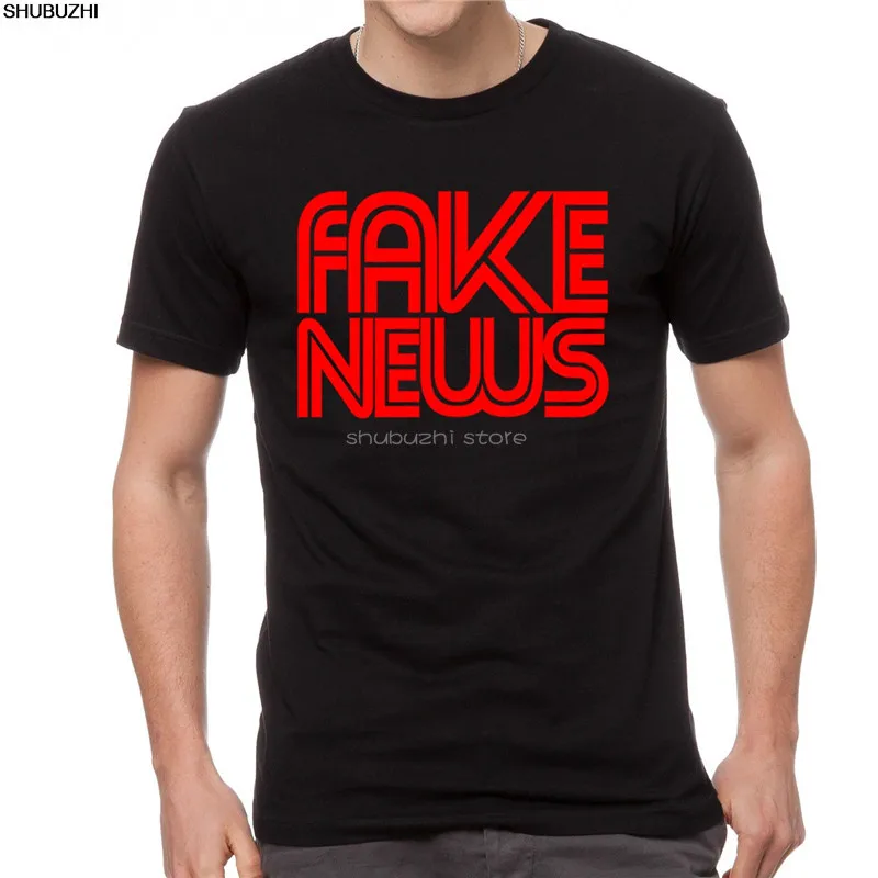 Белая/черная футболка с логотипом «Fake news cnn station», США, Дональд Трамп, новая футболка, Забавные топы, новые Забавные топы унисекс sbz6415