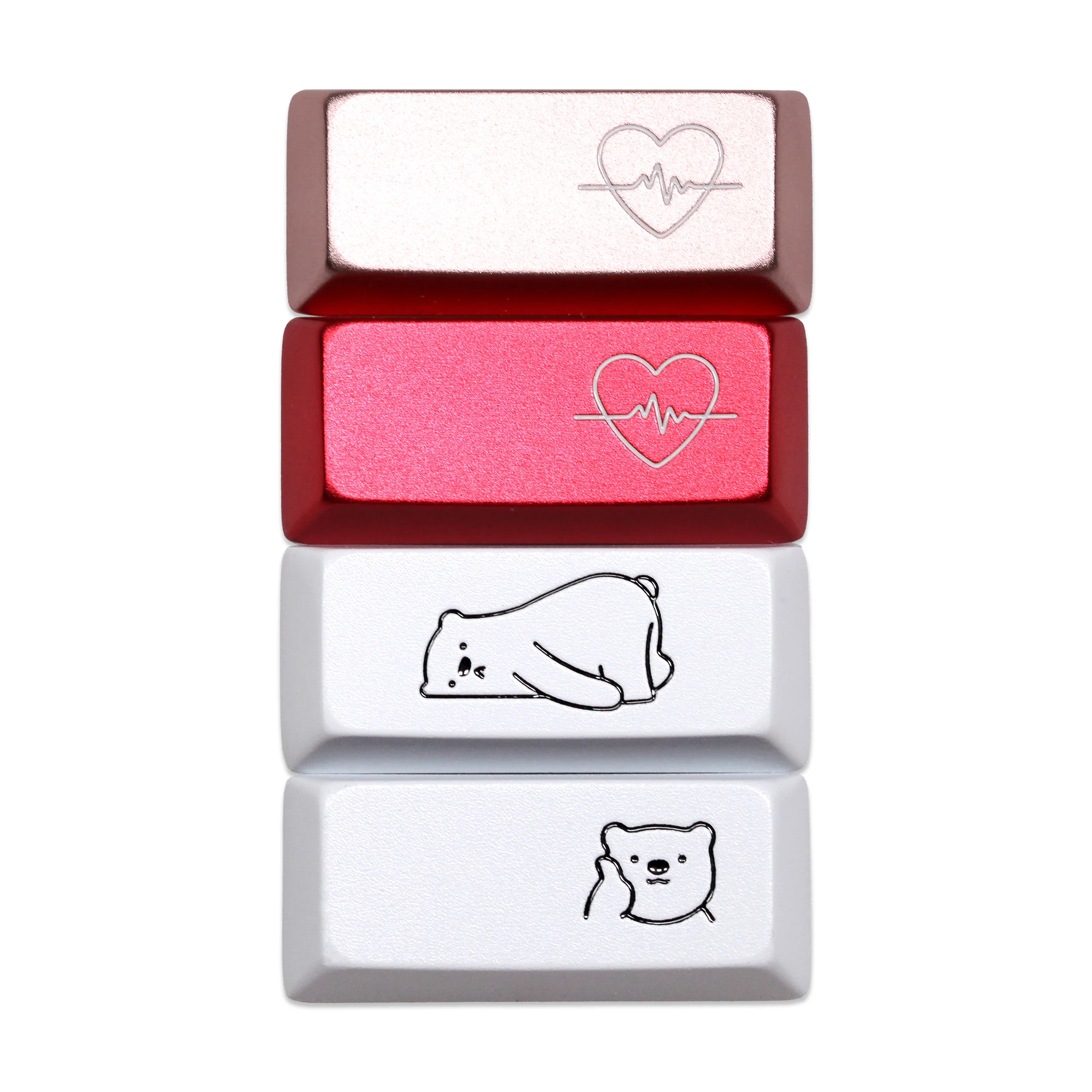 Keycap Artisan Heart Littel Bear Enter CNC совместимые с переключателями Cherry MX из анодированного