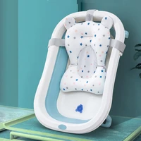 cartoon baby shower bath tub pad non slip bathtub mat newborn safety security bath support cushion soft pillow dropshipping