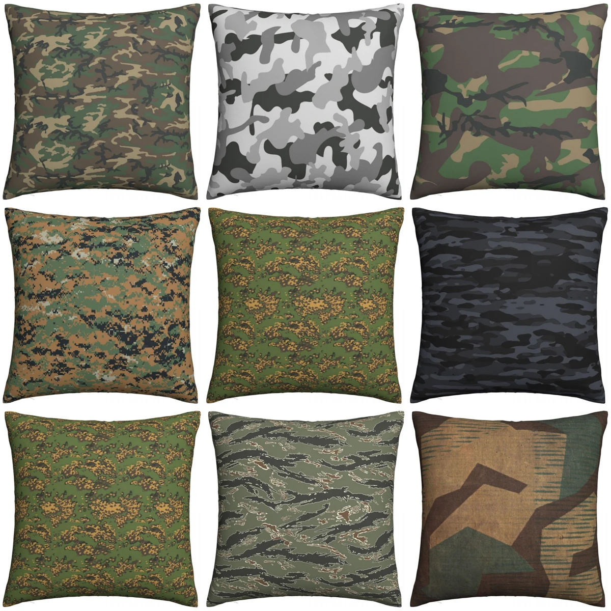 

Army Camouflage Pattern Square Pillowcases Home Jungle Military Camo Cushion Case Creative Home Decoration Pillowcase 45*45