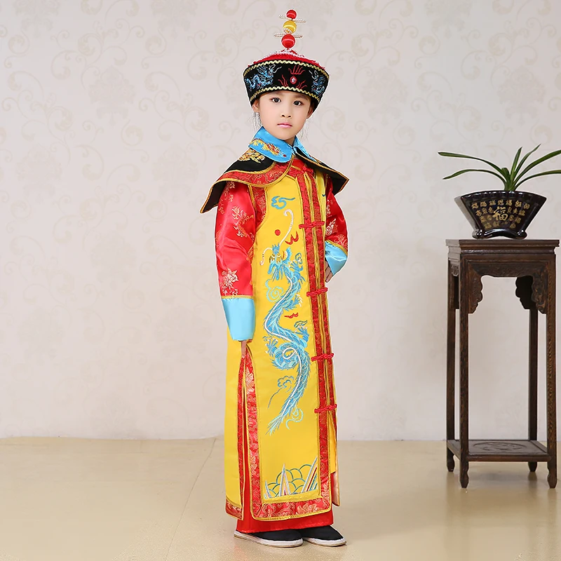 Костюмы императрии династии Цин для девочек Qianlong император мальчиков халат