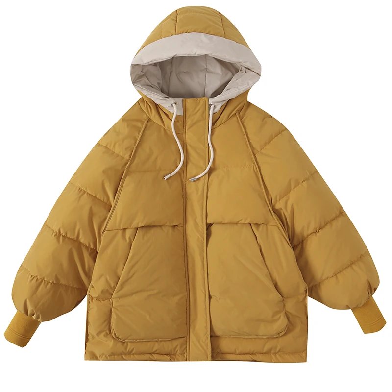 Новая женская зимняя куртка ZQLZ большого размера с капюшоном свободное плотное