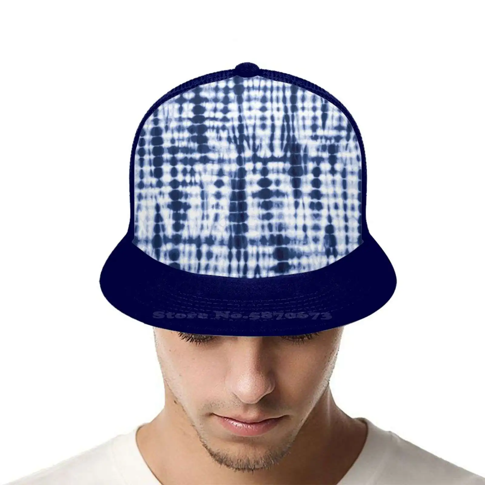 Плоская шапочка с рисунком Tie Dye рифленая сетка застежкой сзади абстрактный