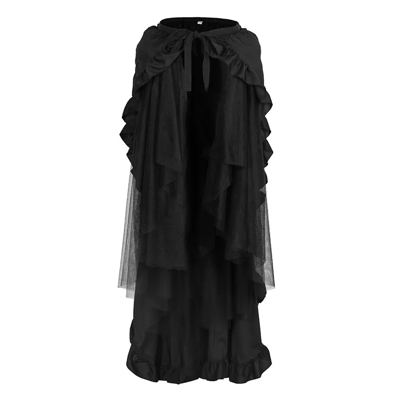 

GothGotik Gothic Vintage Elegant Long Pleated Ankle Length Skirt Lace Loose Women Skirts Dance Party Prom Spring Autumn Clothing