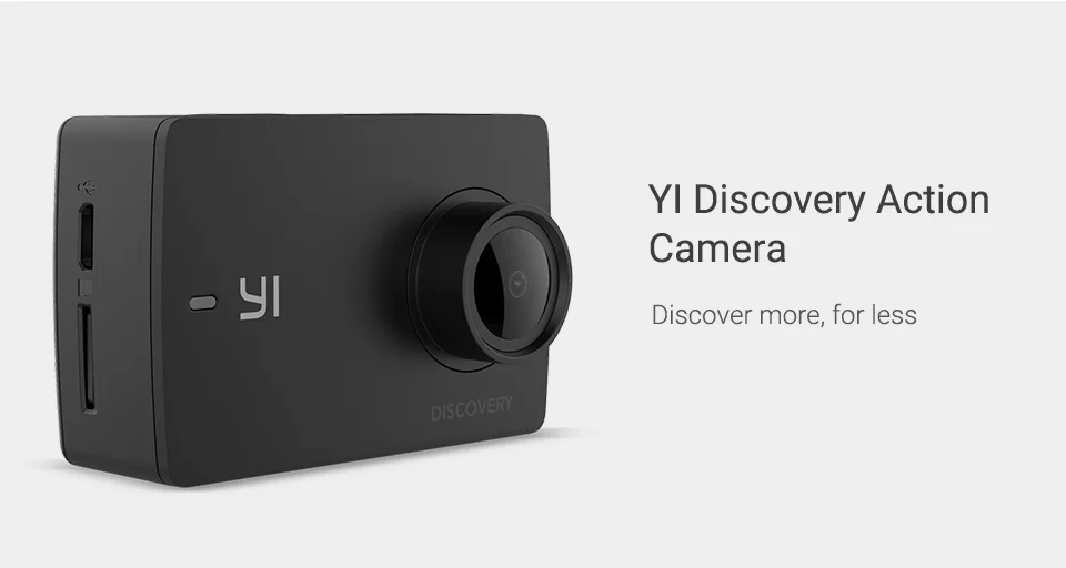 YI Discovery Action Camera 4K 20fps Sports Cam 8MP 16MP with 2.0 Touchscreen Built-in Wi-Fi 150 Degree Ultra Wide Angle