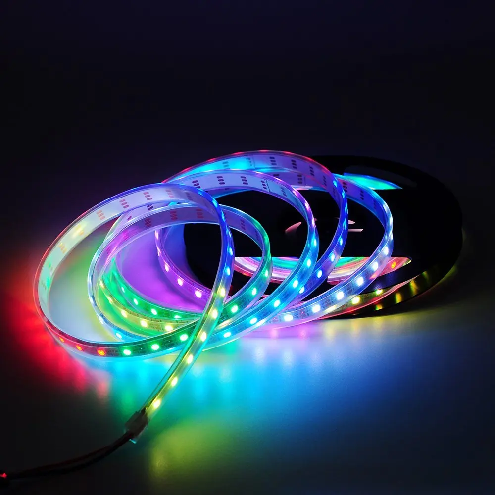 WS2811 WS2812B ws2812 IC светодиодный светильник 30/60 пикселей DC 5 в 12 В 5050 rgb индивидуально