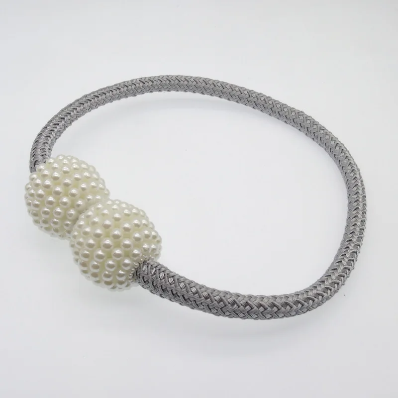 1 Магнитный жемчужный зажим для штор держатели зажимы подвесная шариковая Пряжка