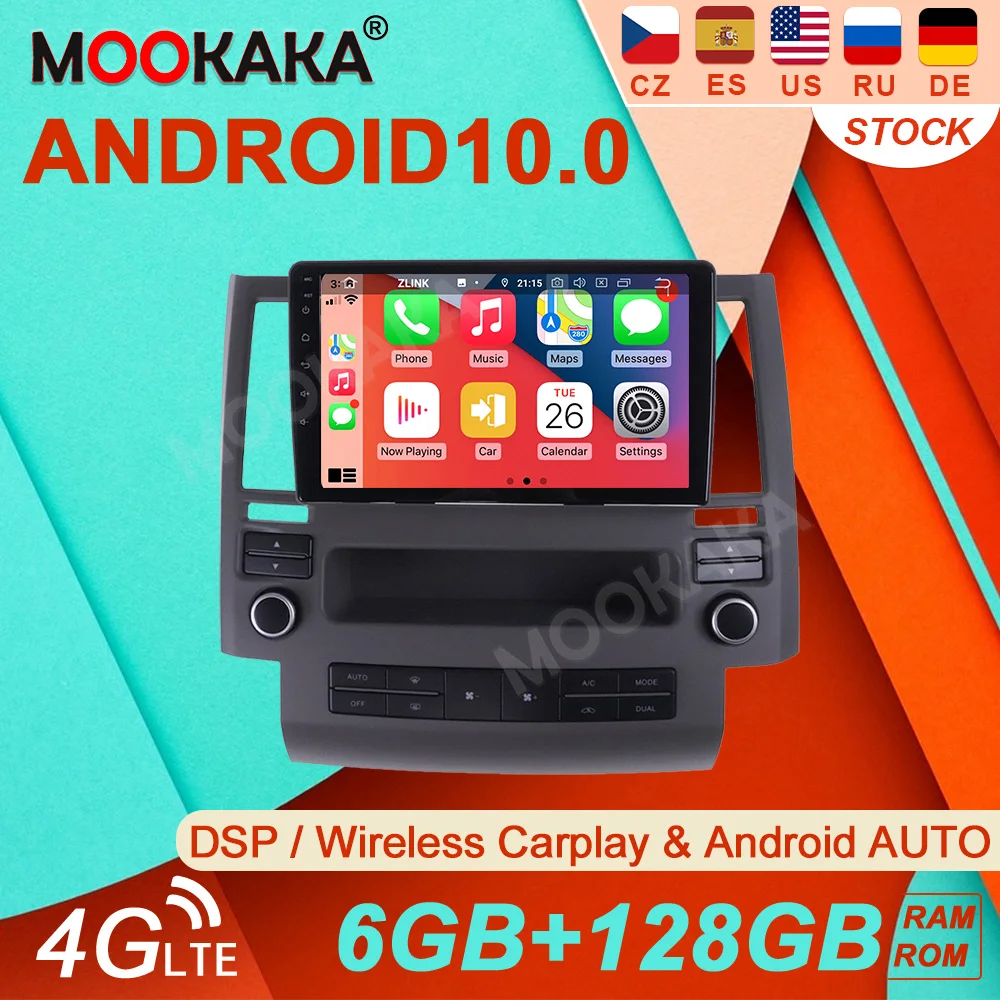 

IPS Android 10.0 6+128G Car GPS Navi For Infiniti FX35 FX45 FX25 FX37 2003-2006 Radio Stereo Multimedia Video Player Head Unit