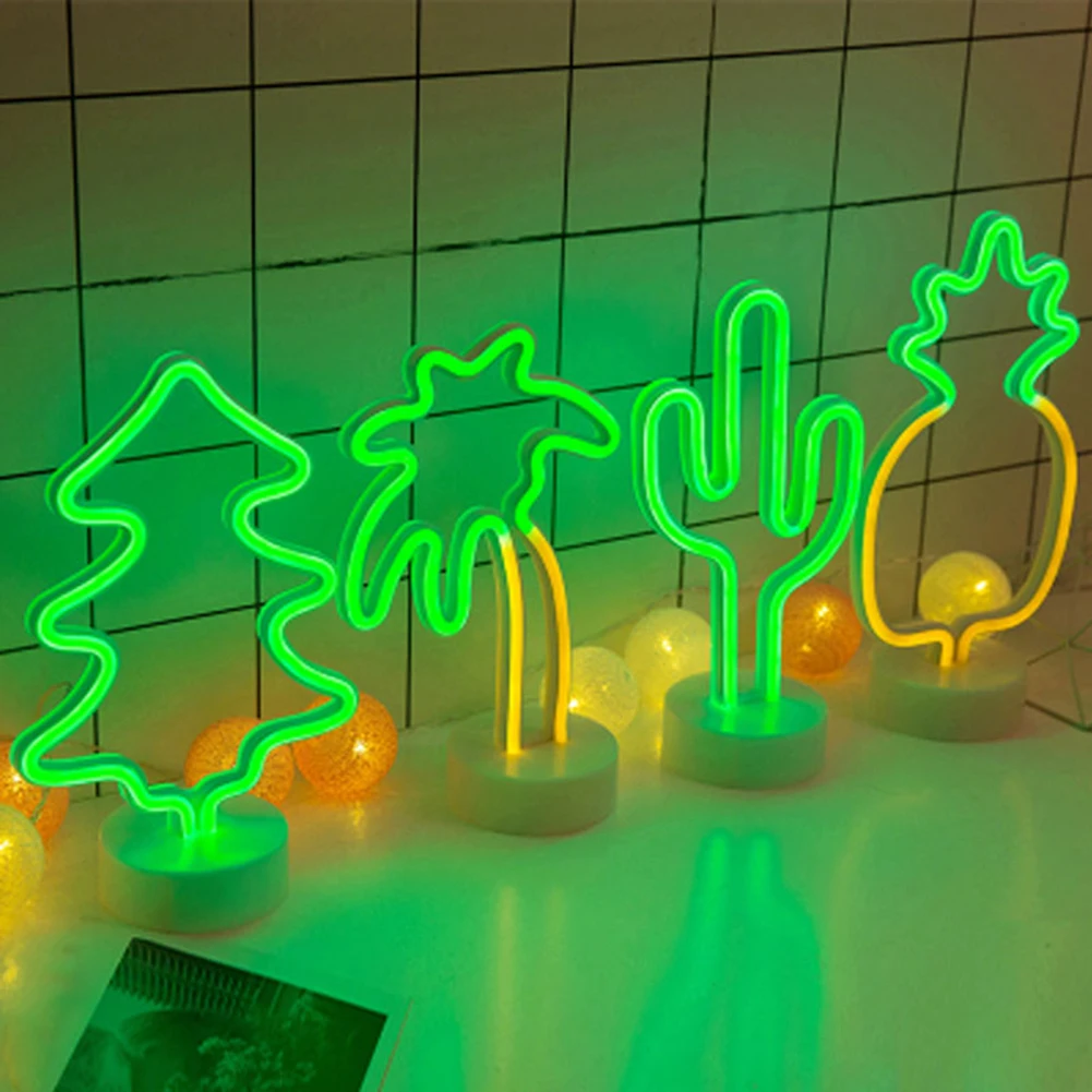 Светодиодные неоновые лампы в форме животных праздничный светильник для детской