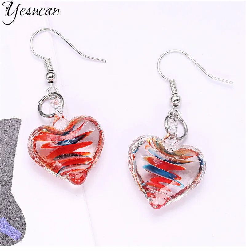 Коллекция 2022 года индивидуальный стиль ожерелье серьги любовь сердце цветные